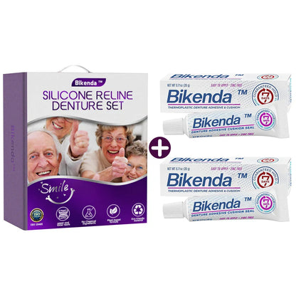 ✅Official Store | Bikenda™ Silicone Reline Denture Set 🧑🏼‍⚕️British Dental Association (BDA) Recommendation