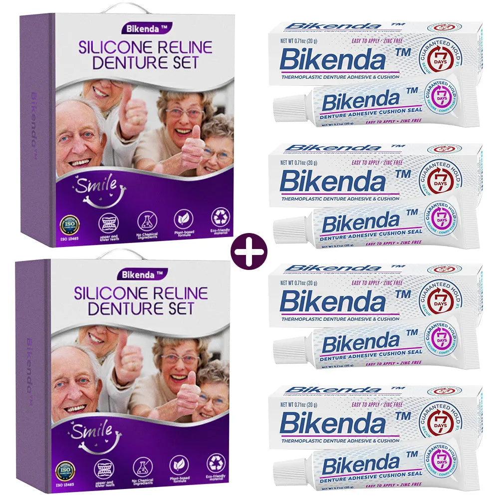 ✅Official Store | Bikenda™ Silicone Reline Denture Set 🧑🏼‍⚕️British Dental Association (BDA) Recommendation