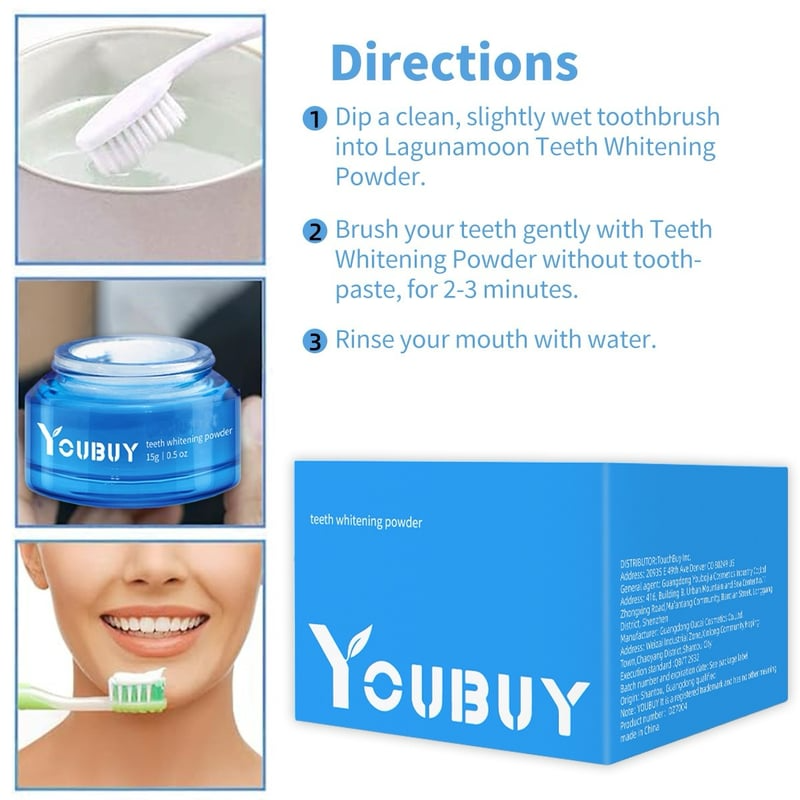 🦷Youbuy™ Teeth Whitening Powder | Whitening and Stain Removal